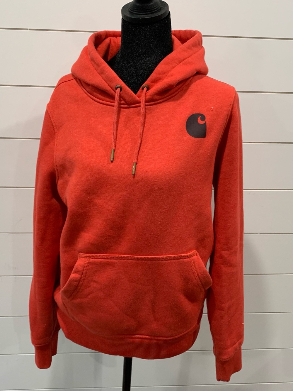 Carhartt Orange-Red Logo Pullover Hoodie